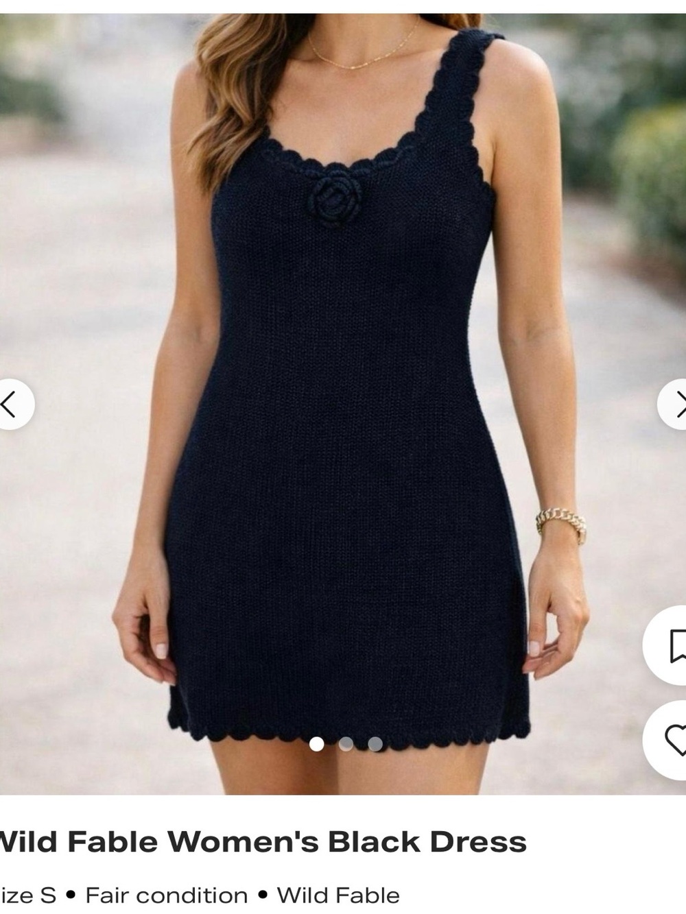wild fable navy scalloped knit mini dress